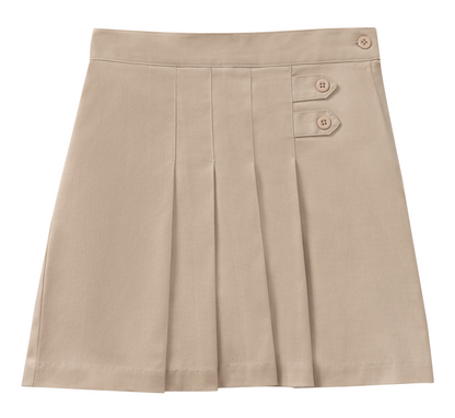 Girls Stretch Pleated Tab Skort
