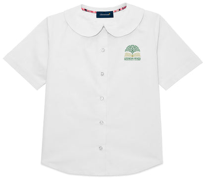 Girls Short Sleeve Peter Pan Blouse