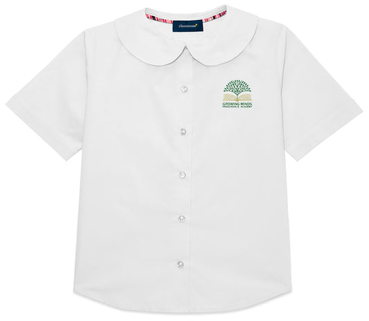 Girls Short Sleeve Peter Pan Blouse