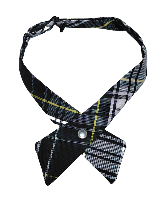 Girl's Plaid Cross Tie